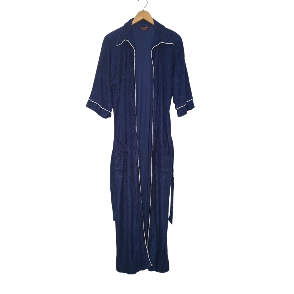 Kingsport Vintage Men's Long Robe with White Piping